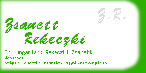 zsanett rekeczki business card